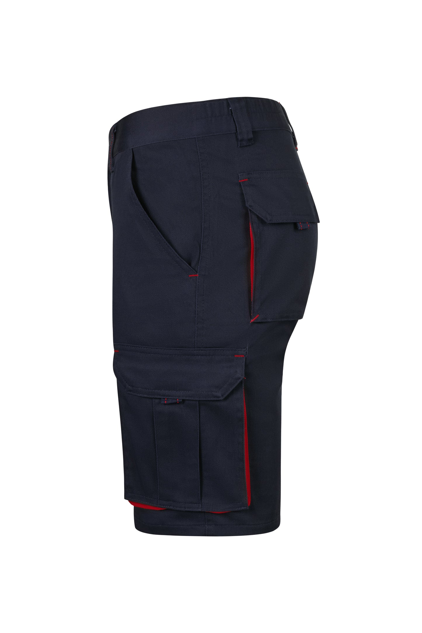 Pantaloni scurti bicolori albastru marin/rosu V103034S