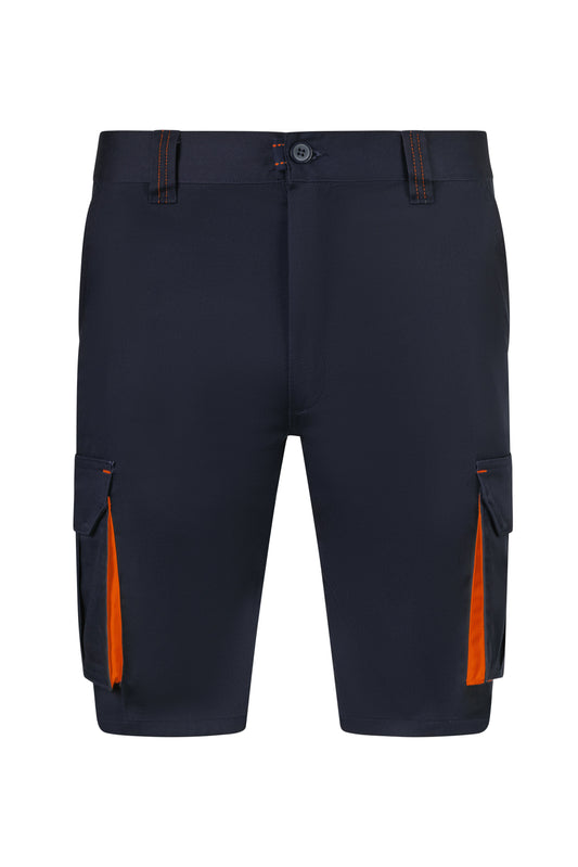 Pantaloni scurti bicolori albastru marin/portocaliu V103034S