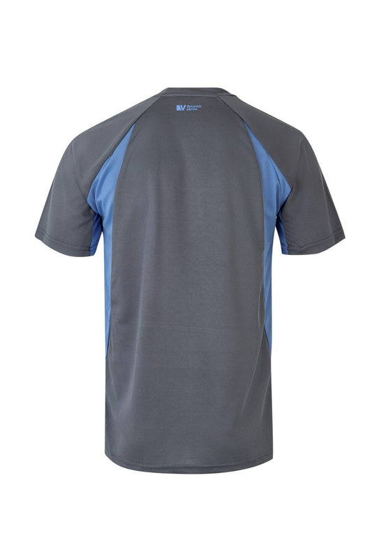 Tricou poliester 160g gri/albastru celest V105501