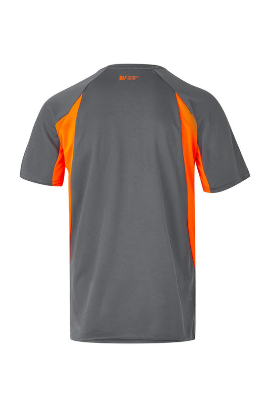 Tricou poliester 160g gri/portocaliu fluo V105501