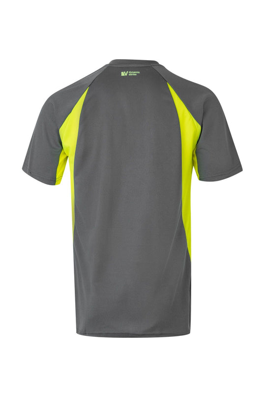 Tricou poliester 160g gri/galben V105501