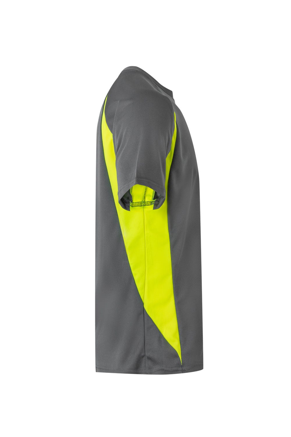 Tricou poliester 160g gri/galben V105501
