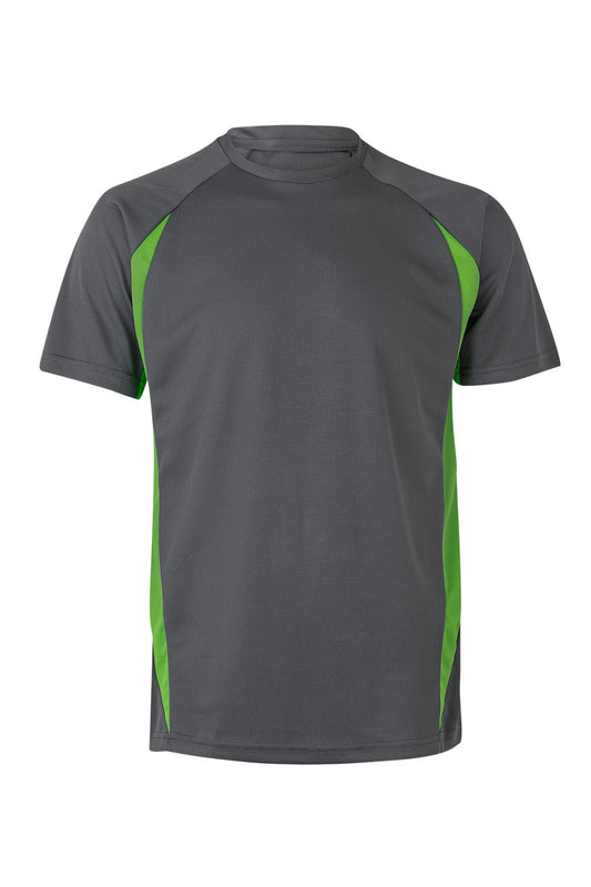 Tricou poliester 160g gri/verde lime V105501
