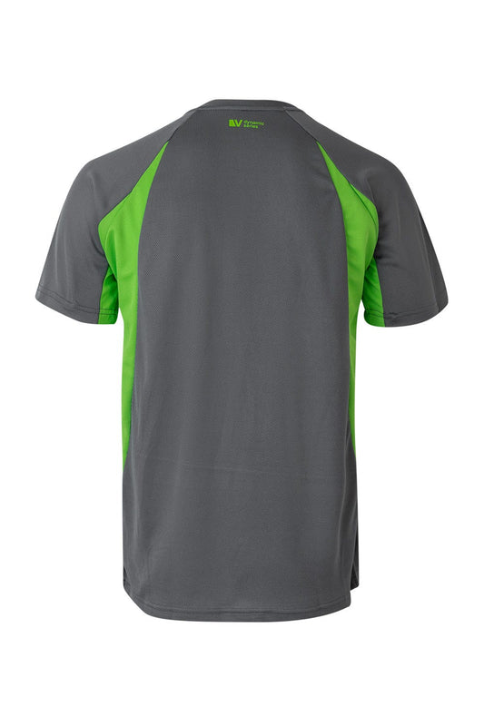 Tricou poliester 160g gri/verde lime V105501