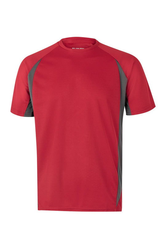 Tricou poliester 160g rosu/gri V105501