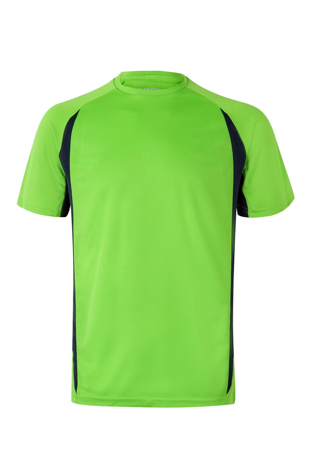 Tricou poliester 160g verde lime/albastru navy V105501