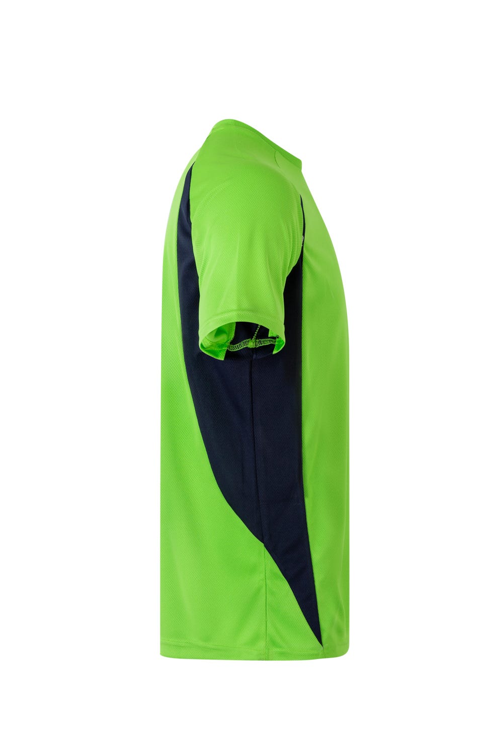 Tricou poliester 160g verde lime/albastru navy V105501