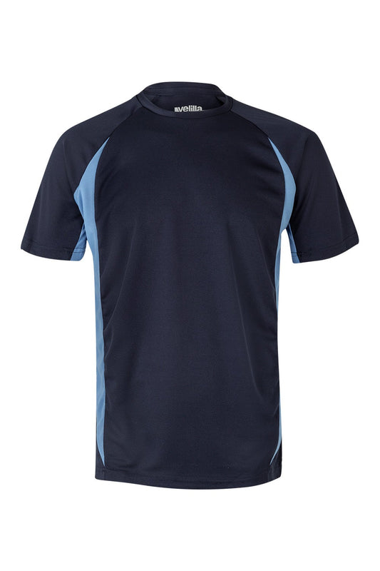 Tricou poliester 160g albastru marin/albastru celest V105501