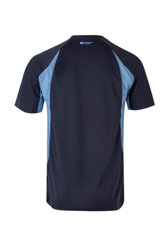 Tricou poliester 160g albastru marin/albastru celest V105501
