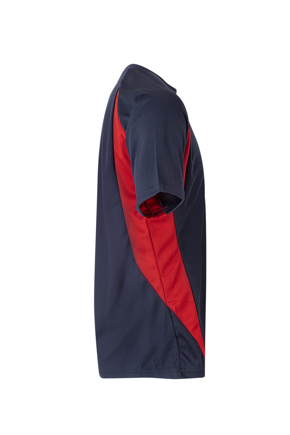 Tricou poliester 160g albastru marin/rosu V105501