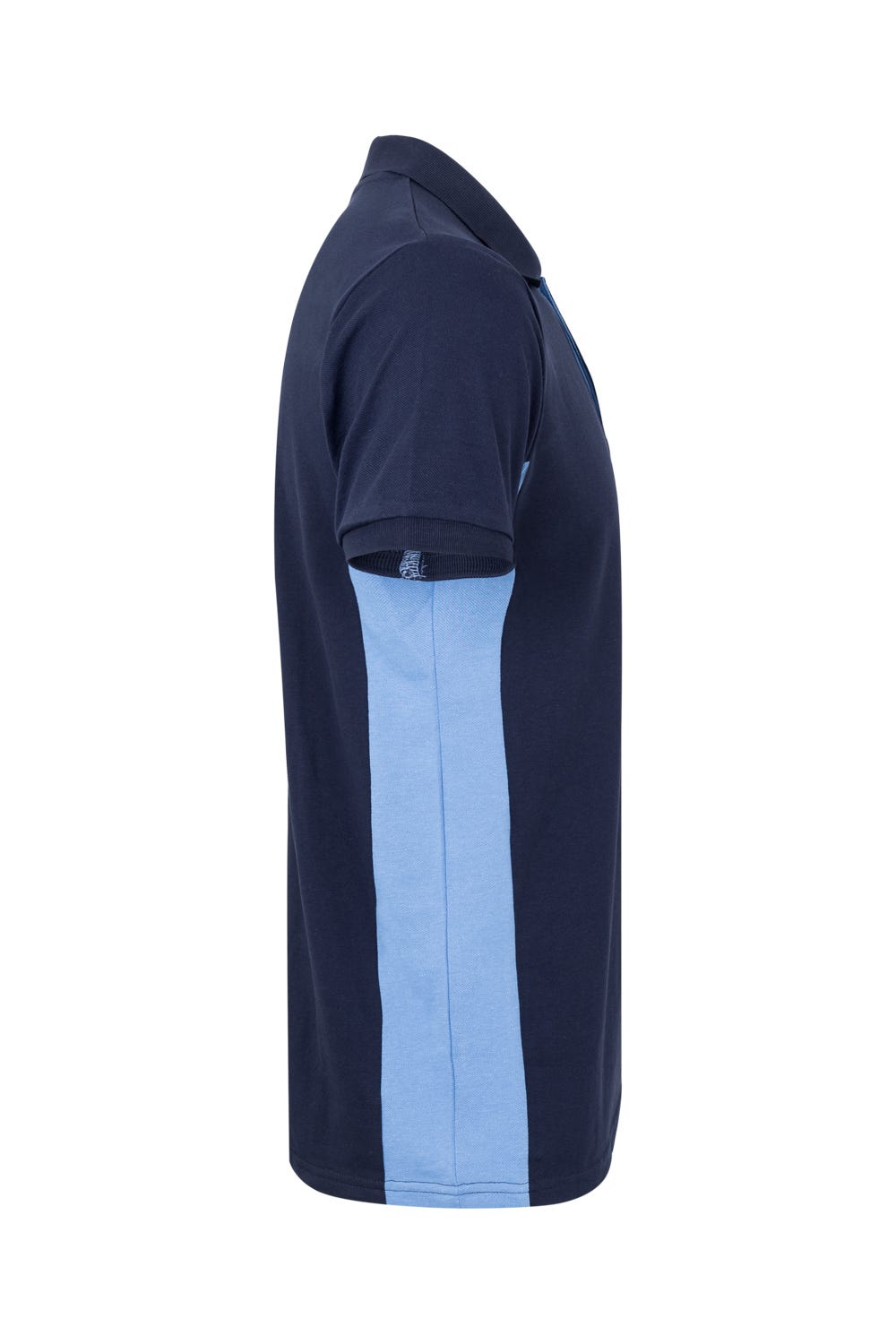 Tricou polo maneca scurta bumbac 180g albastru marin/albastru celest V105504