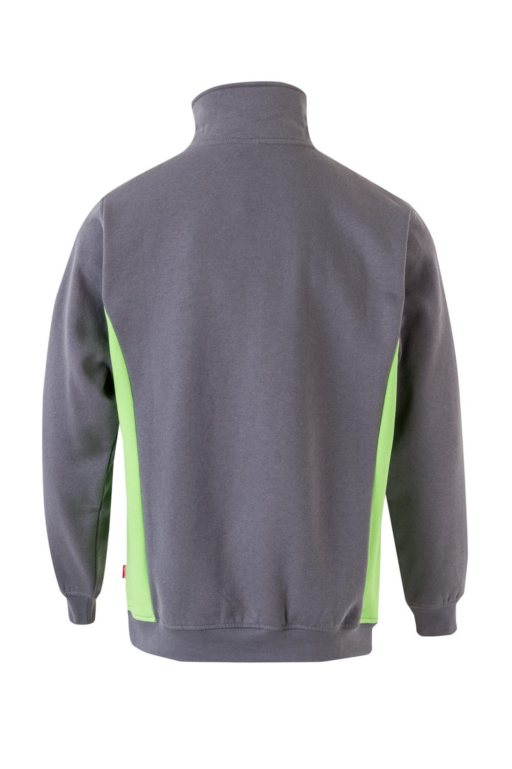 Pulover plush 260g fermoar gri/verde lime V105704