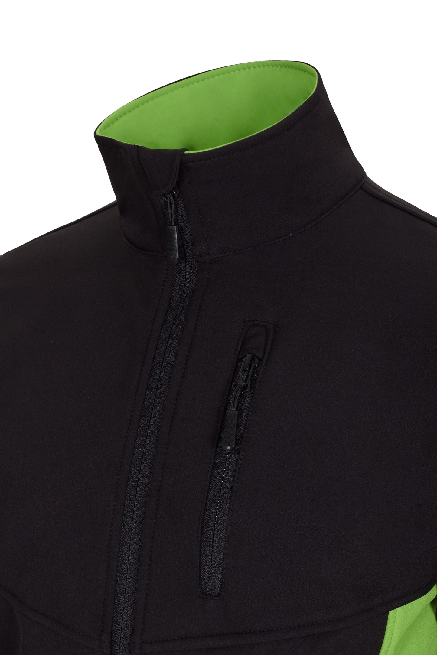 Jacheta soft shell 280g Negru/Verde lime V106004