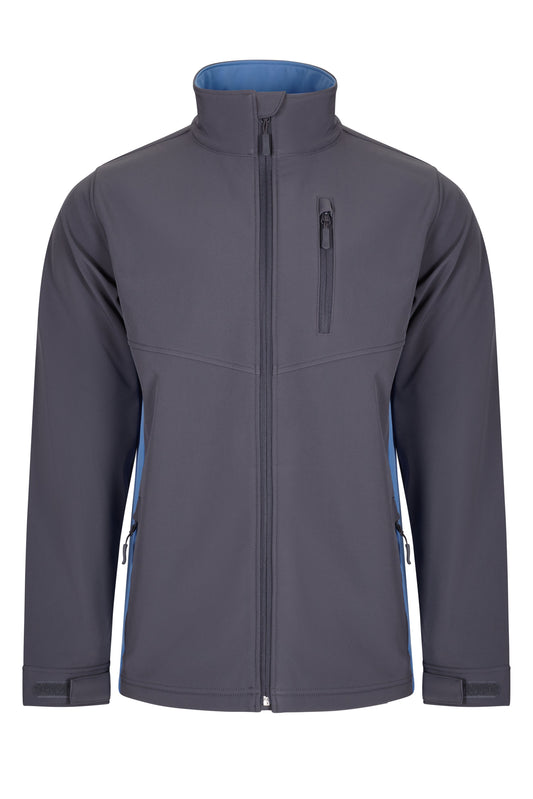 Jacheta soft shell 280g gri/albastru celest V106004