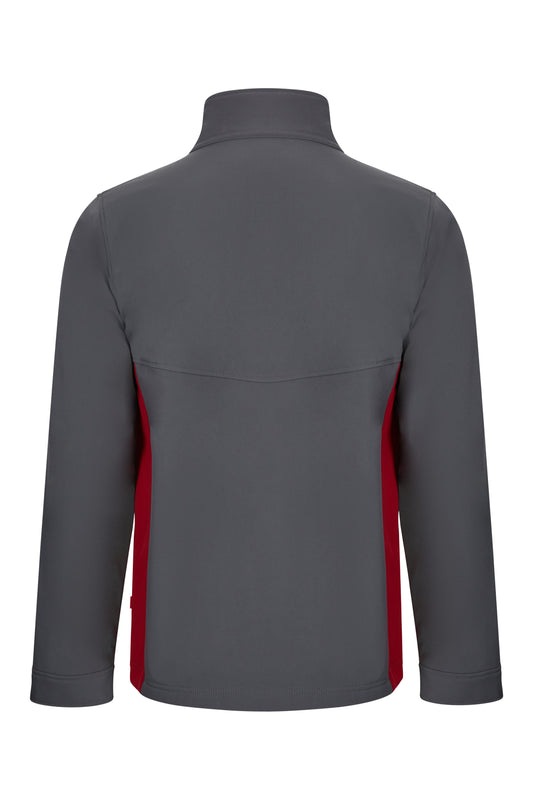 Jacheta soft shell 280g gri/rosu V106004