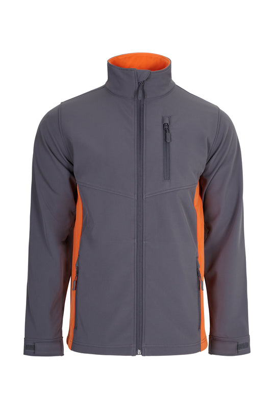 Jacheta soft shell 280g gri/portocaliu V106004