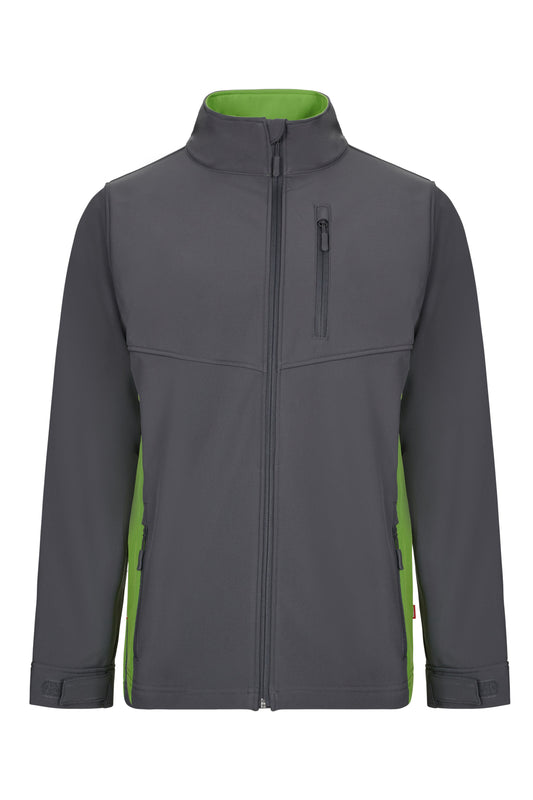 Jacheta soft shell 280g gri/verde lime V106004