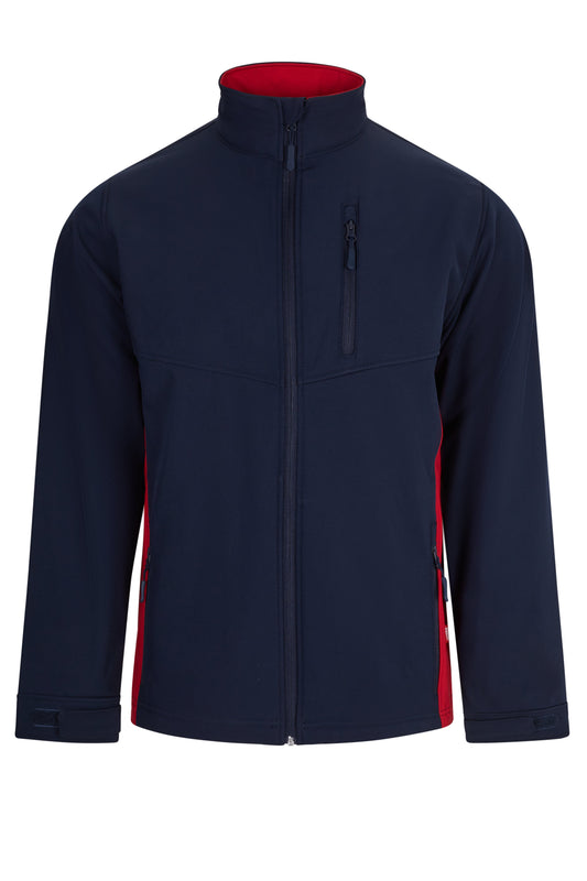 Jacheta soft shell 280g albastru marin/rosu V106004