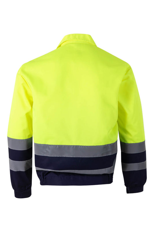 Jacheta reflectorizanta tercot 200g bleumarin/galben V153