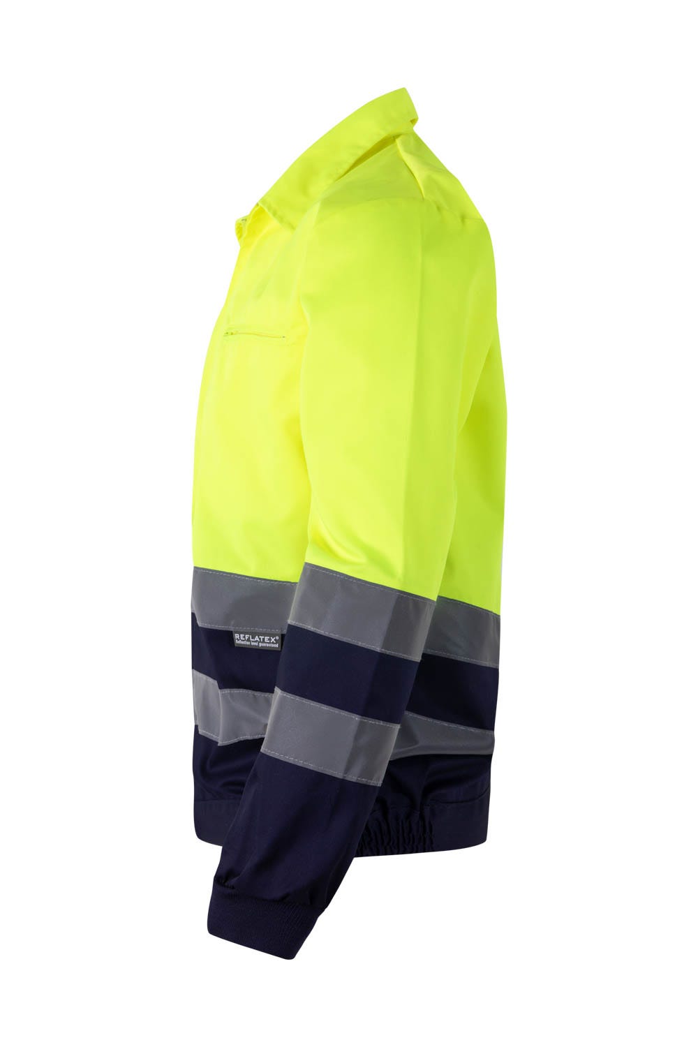 Jacheta reflectorizanta tercot 200g bleumarin/galben V153