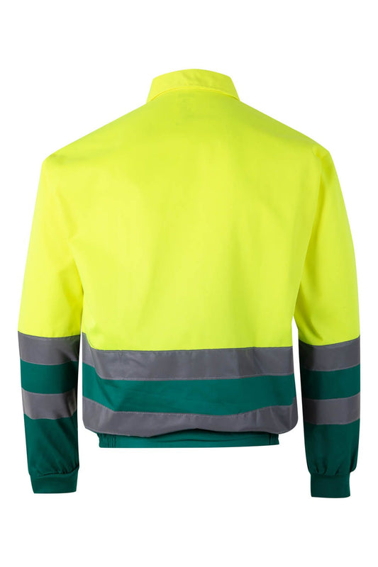 Jacheta reflectorizanta tercot 200g verde/galben V153