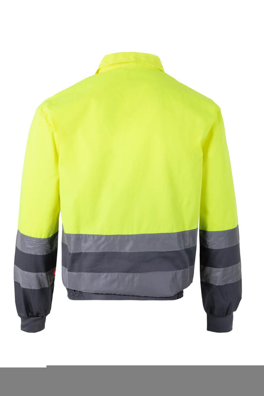 Jacheta reflectorizanta tercot 200g gri/galben V153