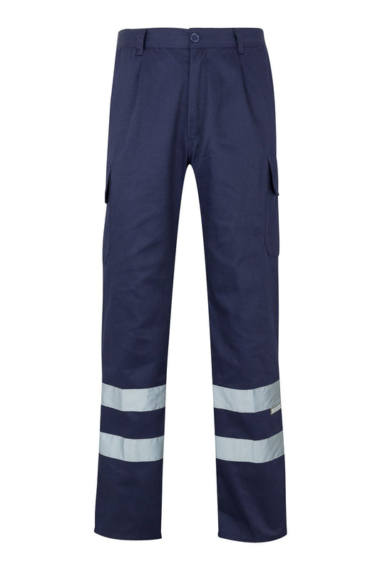 Pantaloni reflectorizanti tercot 200g albastru marin V159