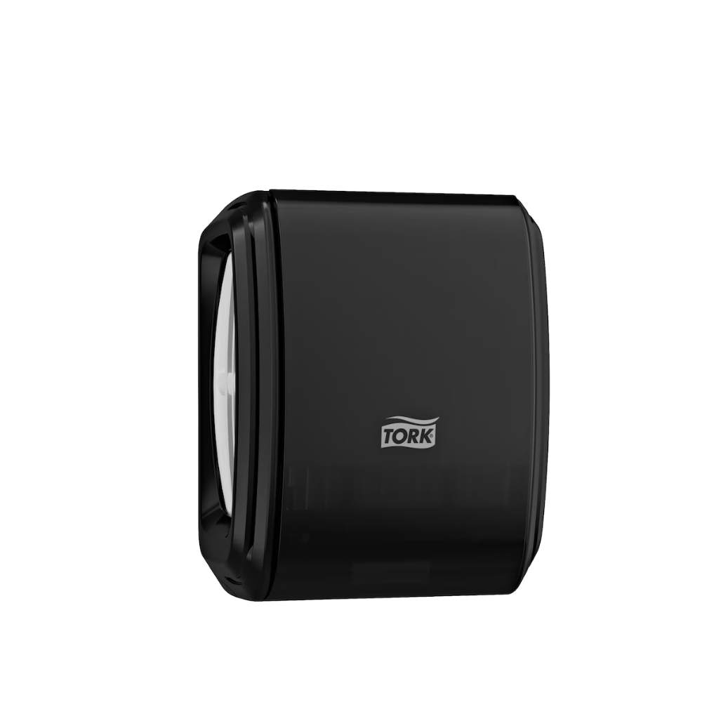 Detaliu design Elevation al dispenserului de odorizant Tork A3 256011 negru