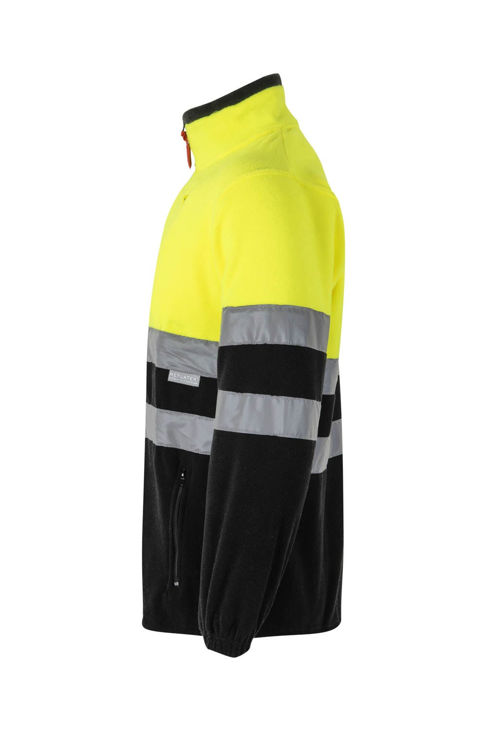 Jacheta reflectorizanta fleece 280g Negru/Galben fluo V183