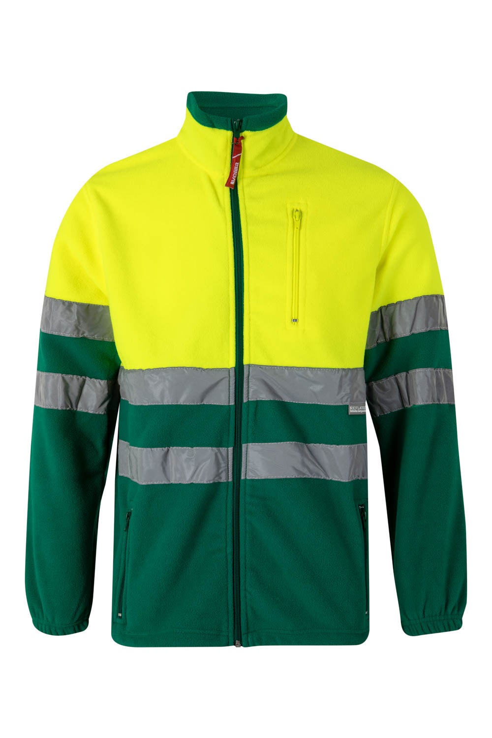 Jacheta reflectorizanta fleece 280g Verde/Galben V183