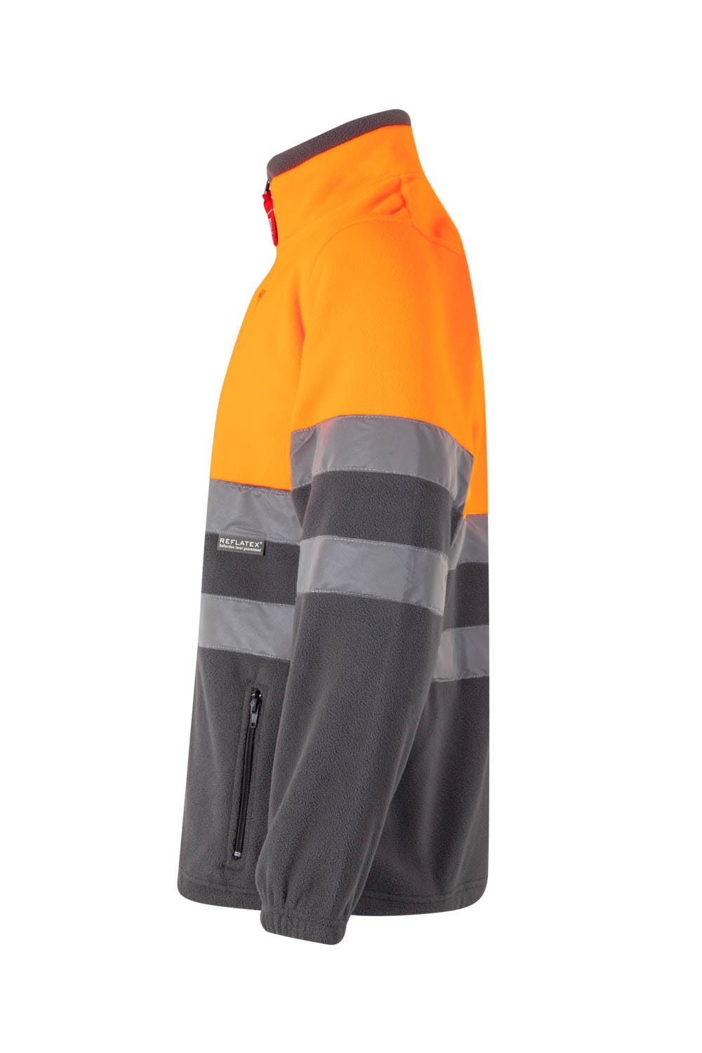 Jacheta reflectorizanta fleece 280g Gri/Portocaliu fluo V183