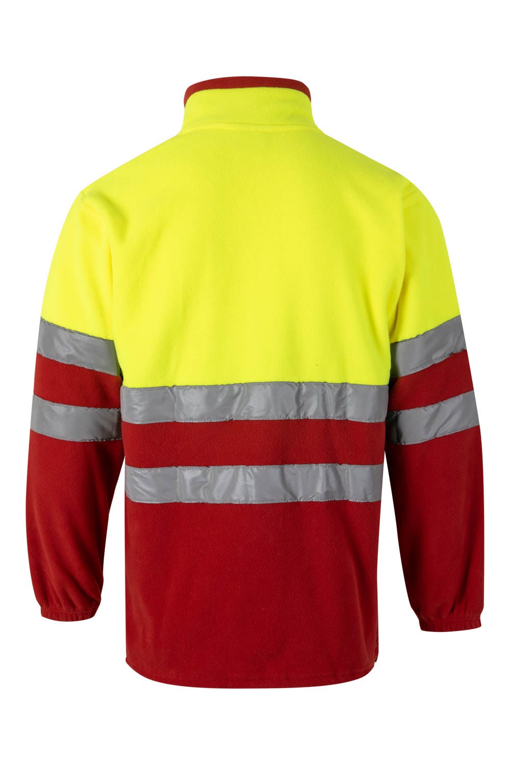 Jacheta reflectorizanta fleece 280g Rosu/Galben fluo V183