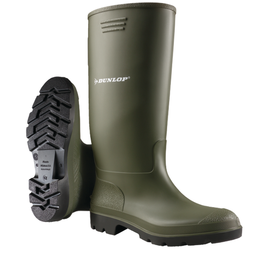 Cizme PVC verde/negru fara bombeu O4 Pricemastor Dunlop