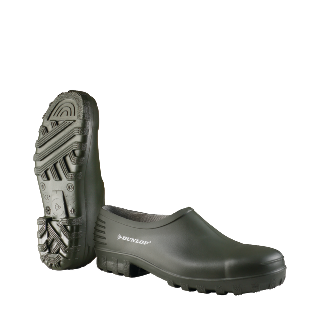 Galosi PVC fara bombeu verde OB Wellie Dunlop