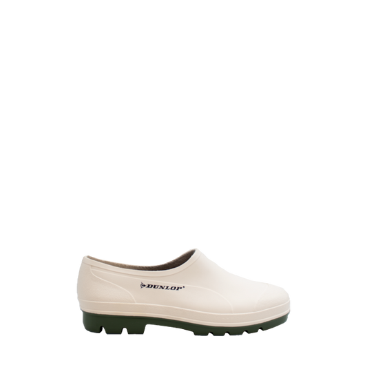 Galosi PVC fara bombeu alb/verde OB Wellie Dunlop