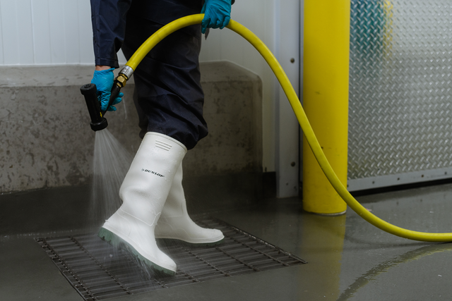 Cizme PVC alb/verde fara bombeu O4 Pricemastor Dunlop