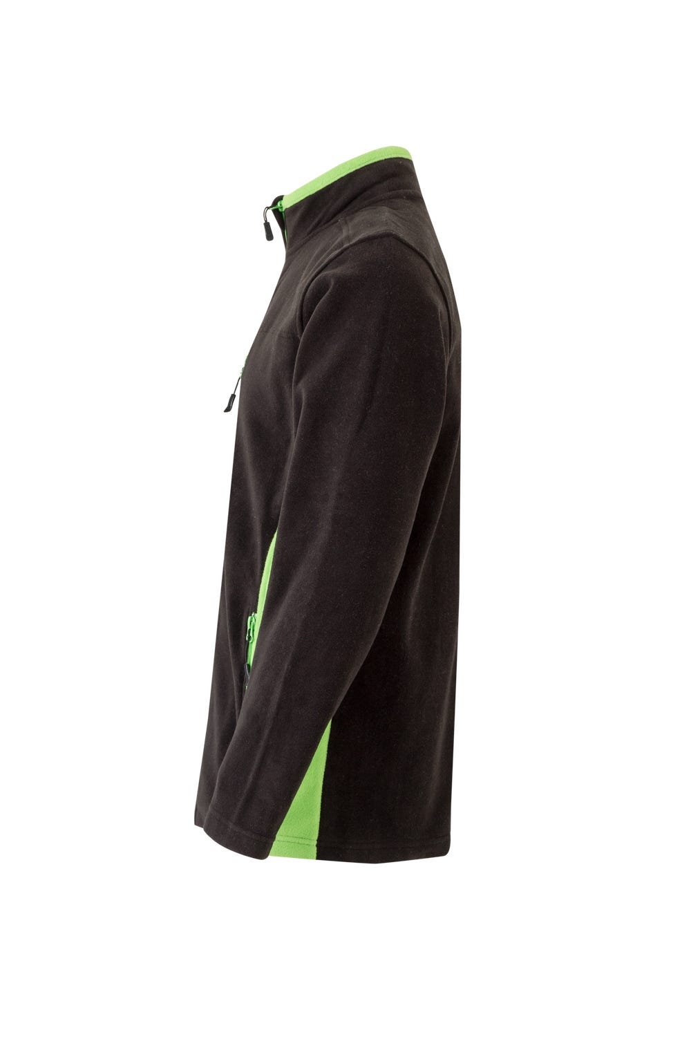 Jacheta fleece microfibra 220g Negru/Verde lime V201504