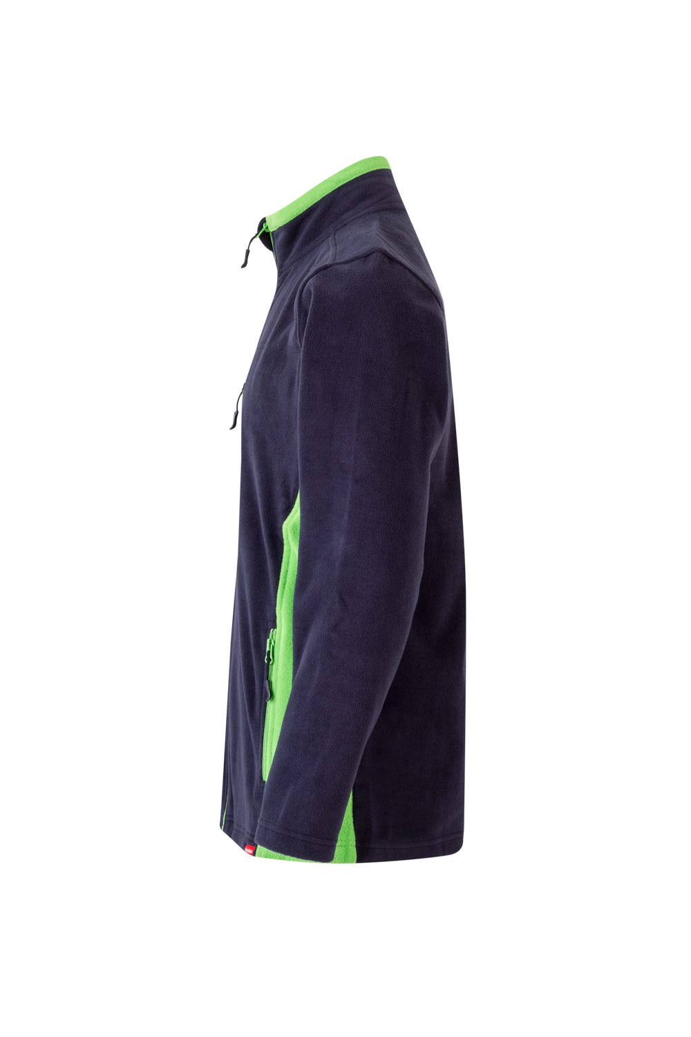 Jacheta fleece microfibra 220g Albastru marin/Verde lime V201504