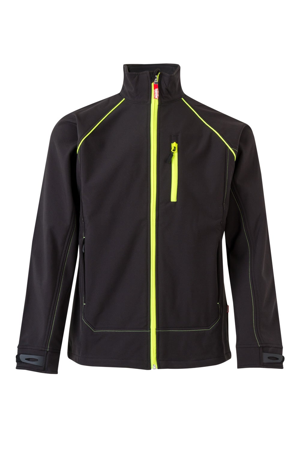 Jacheta soft shell 320g Negru/Galben fluo V206001