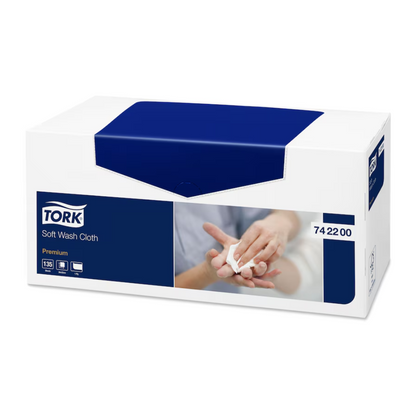 Detaliu textură delicată a lavetelor Tork Premium Soft pentru medii medicale