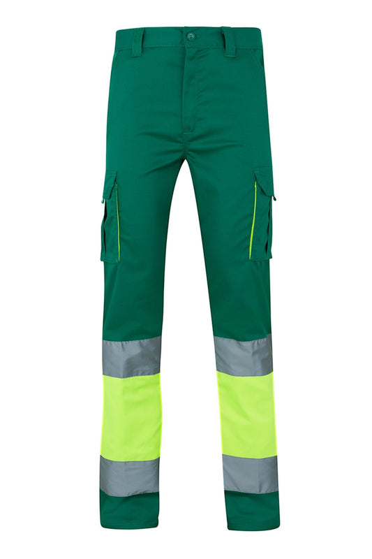 Pantaloni reflectorizanti stretch 240g Verde/Galben V303002S