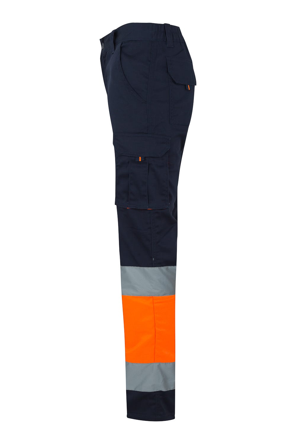 Pantaloni reflectorizanti stretch 240g Bleumarin/Portocaliu V303002S