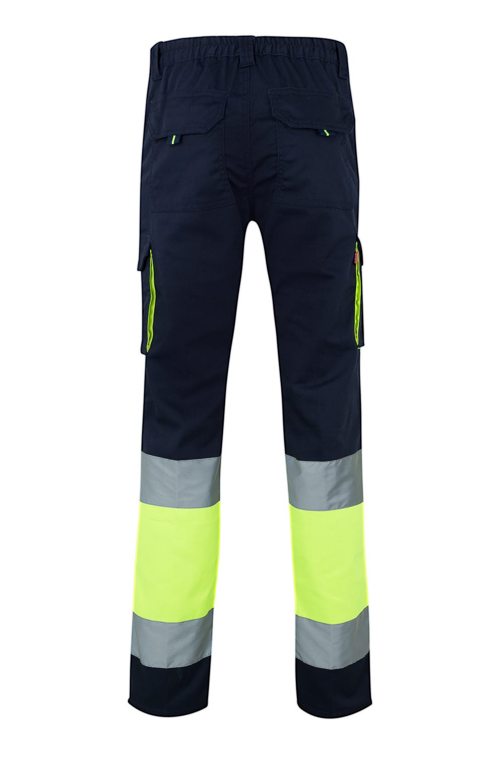 Pantaloni reflectorizanti stretch 240g Bleumarin/Galben V303002S