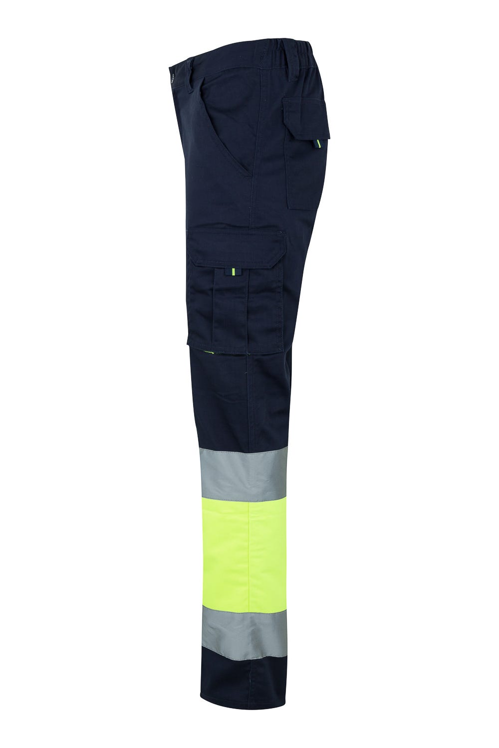 Pantaloni reflectorizanti stretch 240g Bleumarin/Galben V303002S