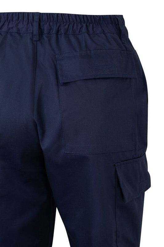 Pantaloni reflectorizanti tercot 190g bleumarin/galben V303003