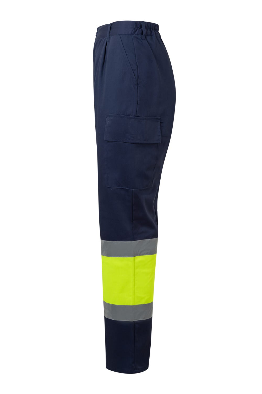 Pantaloni reflectorizanti tercot 190g Bleumarin/Galben V303003