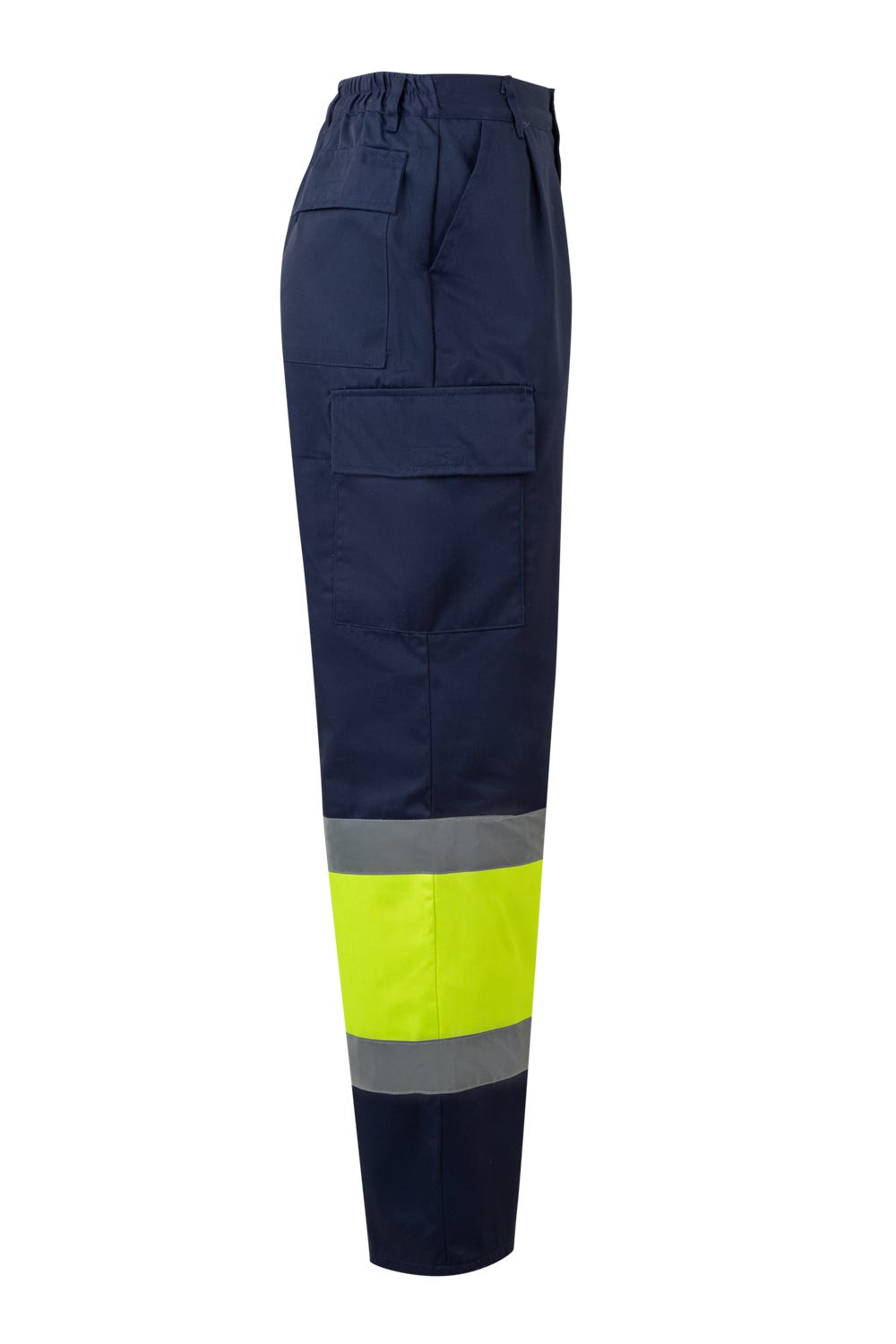 Pantaloni reflectorizanti tercot 190g Bleumarin/Galben V303003