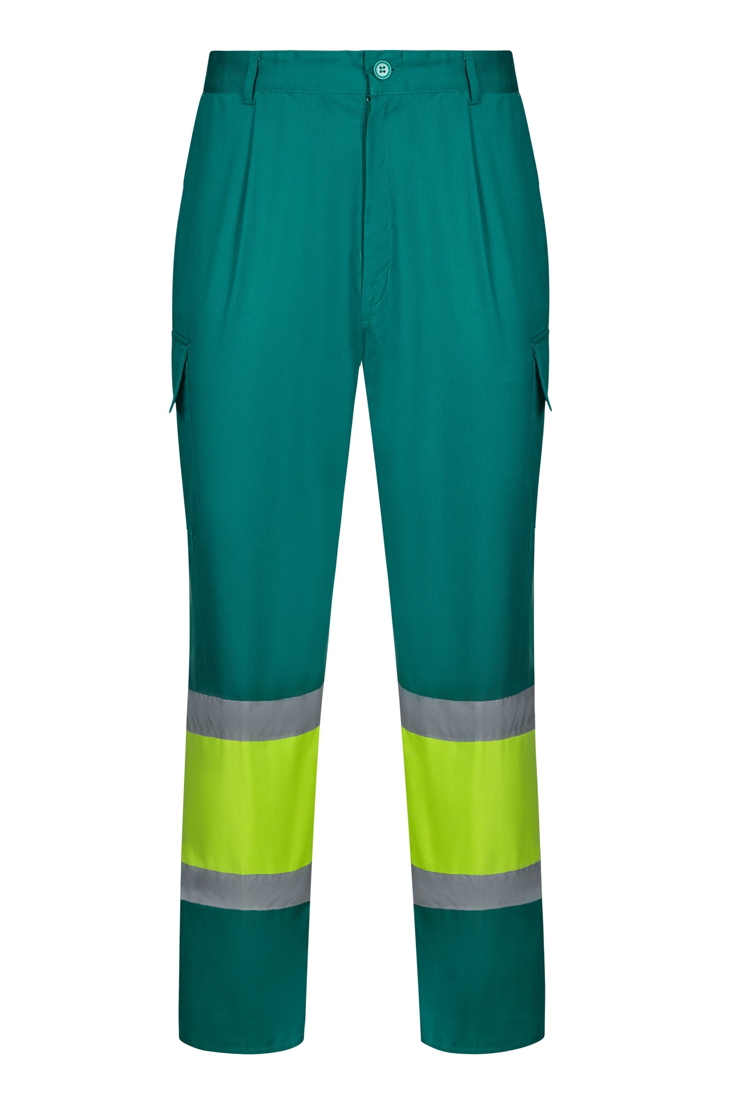 Pantaloni reflectorizanti tercot 190g Verde/Galben V303003