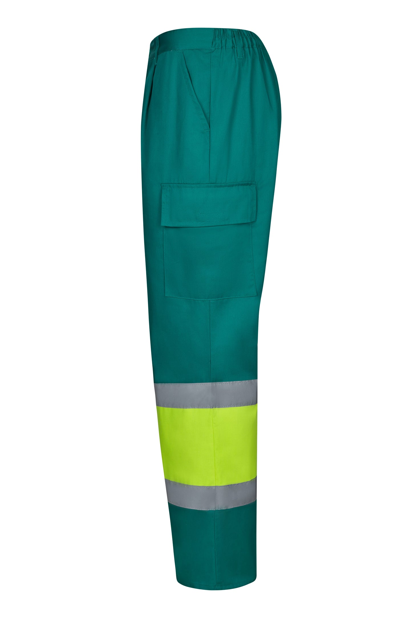 Pantaloni reflectorizanti tercot 190g Verde/Galben V303003