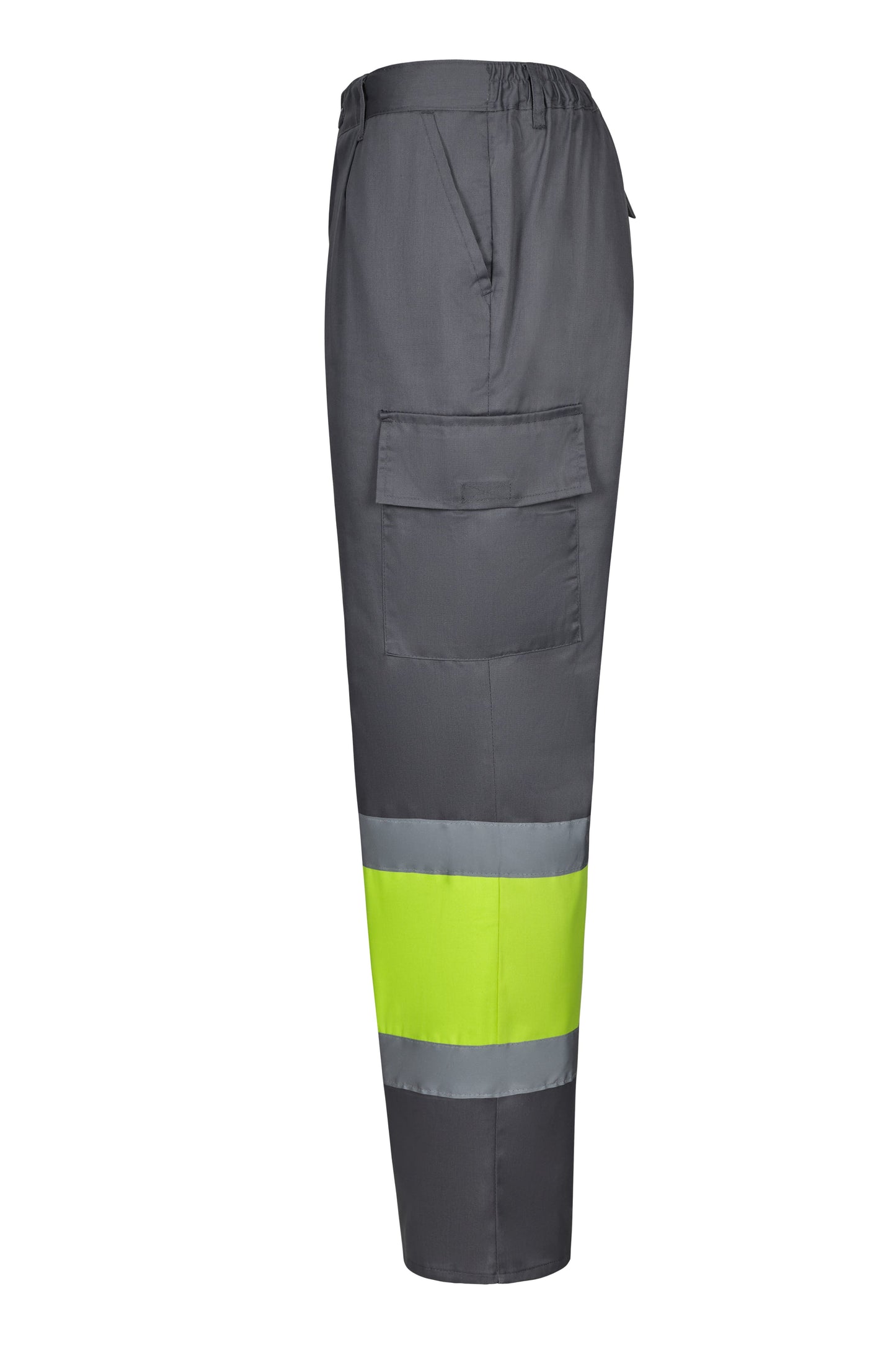 Pantaloni reflectorizanti tercot 190g Gri/Galben V303003